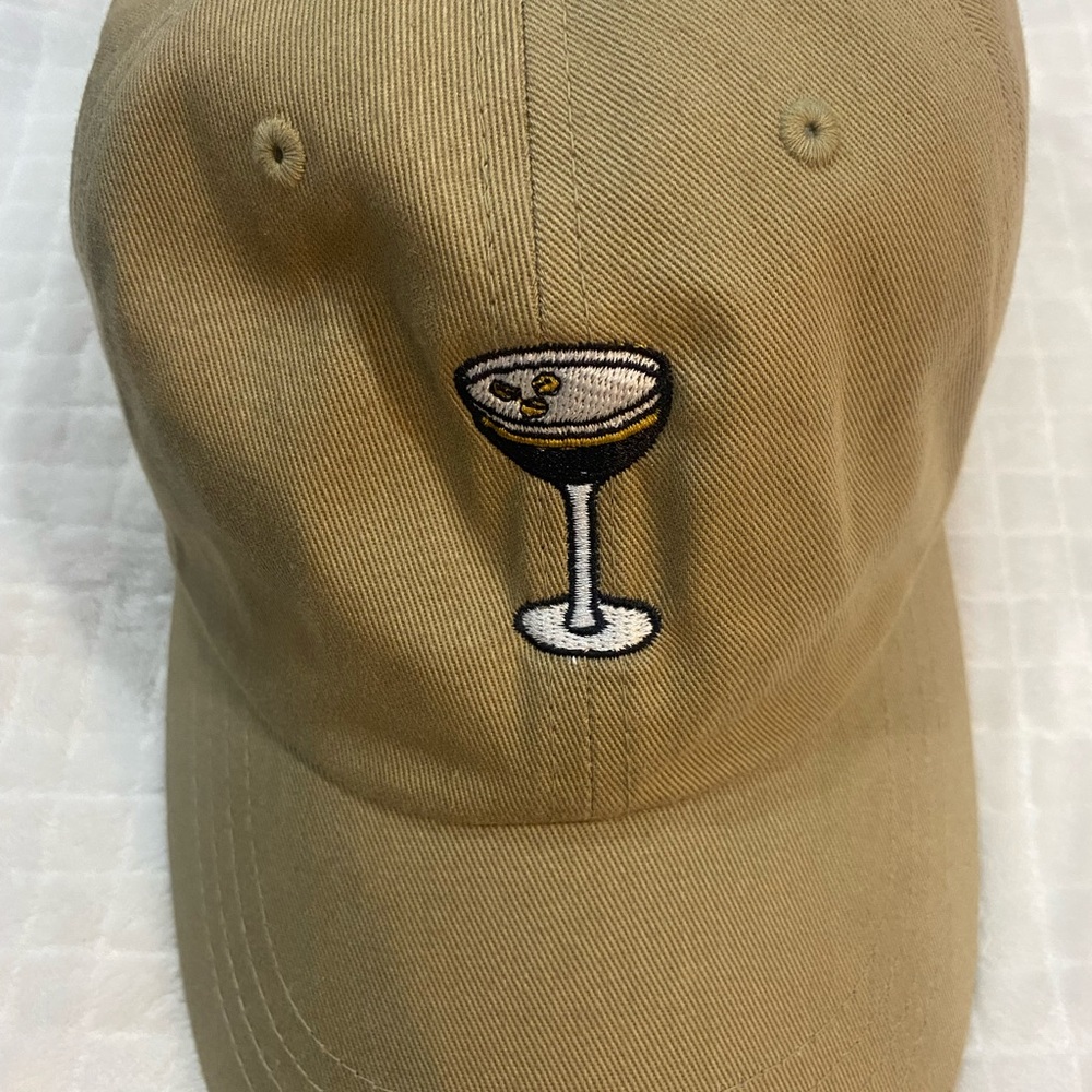 Embroidered Espresso Martini Tan Baseball hat